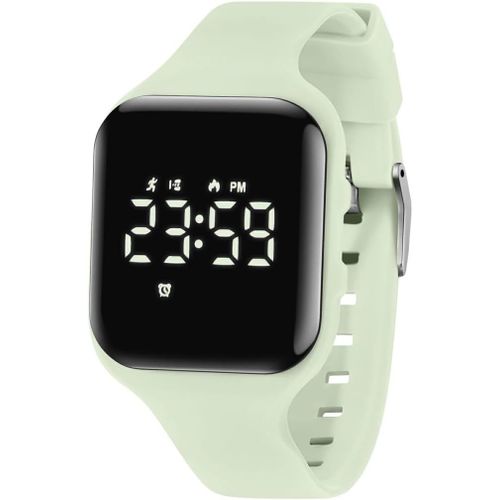 Bnhgc-Montre Digitale Enfant Avec Chronomètre, Eclairage, Alarme, Date,Podomètres Marche Non Connecté-Montres Sport Pour Fille Garcon Avec Bracelet En Silicone