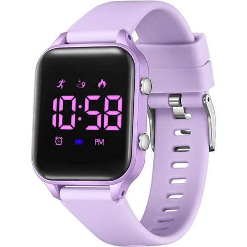 Bnhgc-Montre Digitale Enfant Avec Chronomètre, Eclairage, Alarme, Date,Podomètres Marche Non Connecté-Montres Sport Pour Fille Garcon Avec Bracelet En Silicone