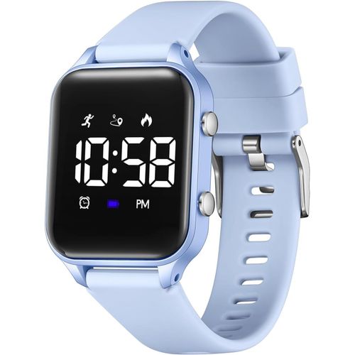 Bnhgc-Montre Digitale Enfant Avec Chronomètre, Eclairage, Alarme, Date,Podomètres Marche Non Connecté-Montres Sport Pour Fille Garcon Avec Bracelet En Silicone