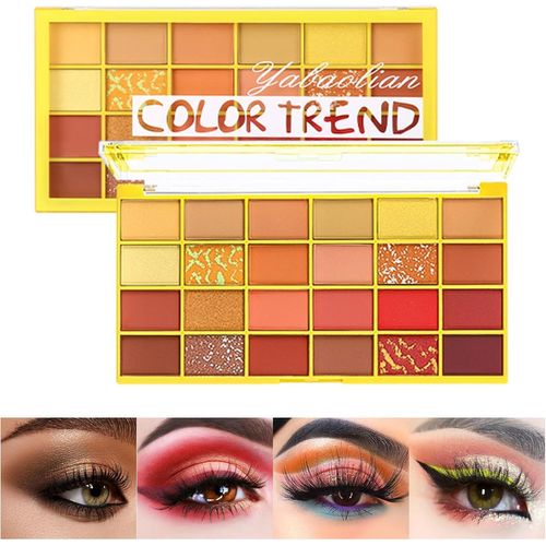 Bnhgc-Fards À Paupières, Palettes De Maquillage, 24 Couleurs Shimmer Mat Ultra Pigmenté, Palette De Imperméable Longue Durée, Shiny Golden Eyeshadow Highly Pigmented, Palette Maquillage Yeux (02) 