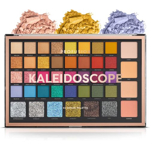 Bnhgc-Kaléidoscope Palette De 42 Ombres À Paupières - Couleurs Vives - Mat Et Scintillant - Satin - Coloré - Palette De Maquillage Longue Durée Et Pigment Professionnel - Poudre Soyeuse 