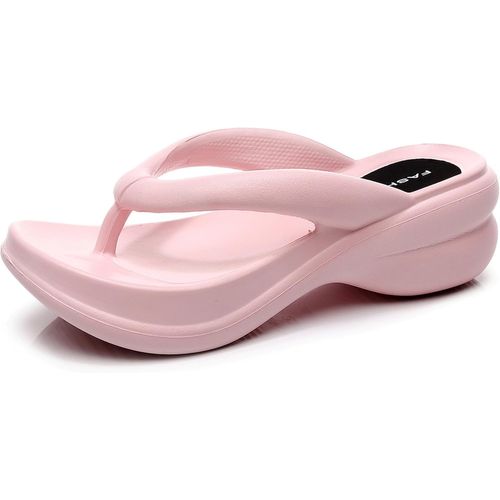 Nbgcm-Nouvelles Tongs À Talons Sandales Compensées Élégantes Et Élégantes De L`Été Antidérapante Caoutchouc Semell Femme Antidérapant De Plage Vacances Confortables Tong