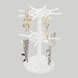 Jexnovashop-2 Niveaux Présentoir À Bijoux Rotatif, Presentoir Collier Avec Plateau, Support Porte-Clés, Pour Bagues, Bracelets, Montres, Accessoire