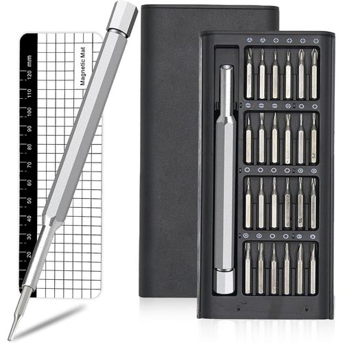 Kal-Kit Tournevis De Précision, 25 En 1 Mini Tournevis, Tournevis Precision, Tournevis Multifonction, Petit Tournevis Convient Pour Réparation Téléphones Portables Montres Lunettes Ordinateurs