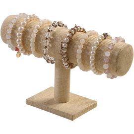 Nbgcm-Support Pour Bracelet En T - En Lin Naturel - Jaune