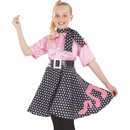 Nbgcm-Déguisement Disco Fille, Robe Vintage Années 50, Costume Note Musique, Carnaval Enfant