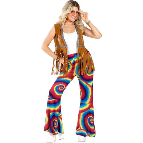 Nbgcm-Pantalon Hippie Femme, Vetement Hippie Femme, Pantalon Sarouel Adulte, Deguisement Annee 70 Adulte, Deguisement Carnaval, Costume Halloween