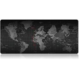Tianyi-Tapis De Jeu Xl Carte Du Monde Gaming Mouse Pad, 80 X 30 Cm, Avec Base Antidérapante En Caoutchouc Naturel, Adhérente Et Lisse, Adapté À Toutes Les Souris, Clavier Et Ordinateur Portable