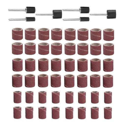 Ensemble de 66 ponceuses à tambour comprenant 60 bandes de ponçage et 6 mandrins à tambour