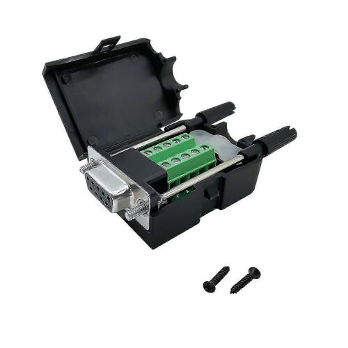 DB9 Adaptateur de borne - Adaptateur femelle,sans soudure (couvercle en plastique)