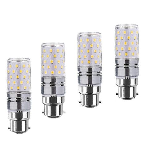 Ampoules De Maïs Led B2212w,100w Équivalent Incandescent,1200lm,Ampoules Chandeliers Blanc Chaud 3000k,Bougie Décorative Base B22,Lampe Led Non Dimmable,4