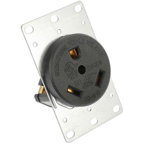 Prise RV 30A 125V Prise affleurante Prise électrique à lames droites