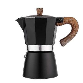 Cafetière Noire De 6 Tasses,En Aluminium,Compatible Avec Toutes Les Sources De Chaleur Sauf L'induction