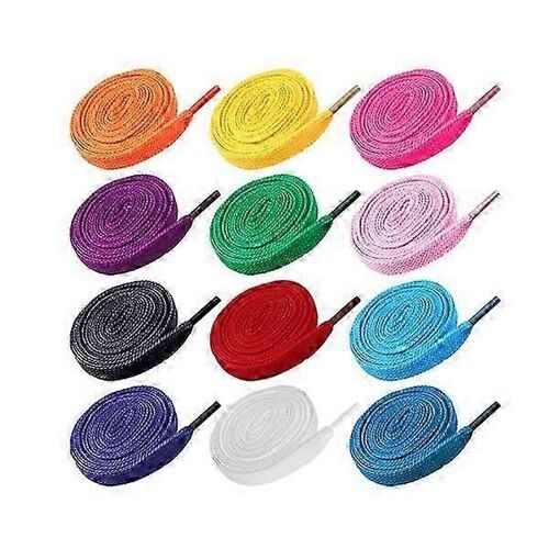 20pc Paires De Remplacement Chaussures Plates Lacets Chaussures Colorées Lacets Cordes Pour Chaussures De Sport Baskets Patins Patins