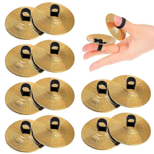10pcs Cuivre Doigt Cymbales Petit Doigt Cymbales Danse Orientale Mini Cymbales Instrument De Musique