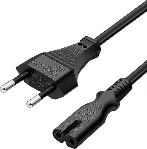 Câble d'alimentation Iec C7 2m noir,prise européenne à Figure 8 cordon d'alimentation pour Samsung Philips Lg Sony Tv,ps4,moniteur PC,dvd