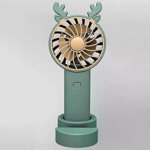 Bois de cerf portable mini mode vertical téléphone support ventilateur Voyage en plein air Ventilateur de charge portable