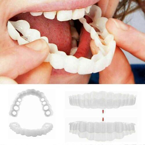 Smile Braces Snap On Upper Fake Teeth Dental Facettes Denture Couverture Set