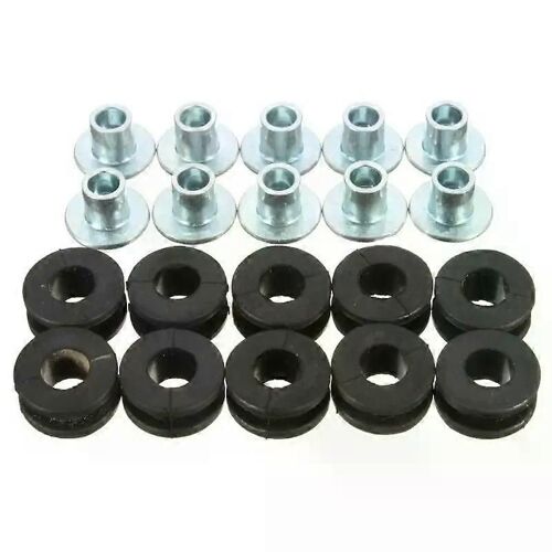 Nouveau 10 Set Moto Caoutchouc Oeillets Kits De Joints Ensemble D'assortiment De Boulons Accessoires De Coussin De Soulagement De La Pression Pour Honda Yamaha