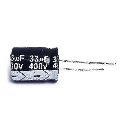 Condensateur électrolytique 33uf 400v 10pcs aluminium noir jaune pour alimentation