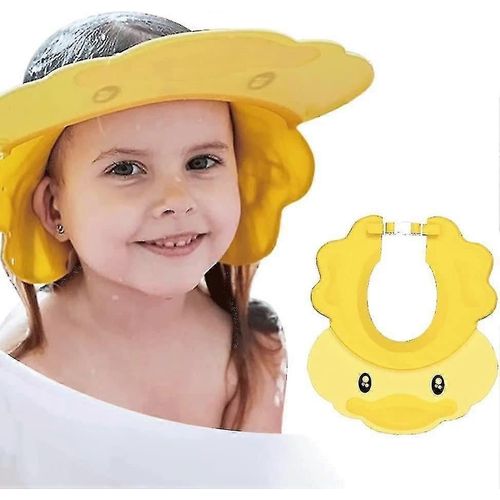 Bonnet De Douche Pour Bébé En Silicone Réglable Avec Oreilles,Protection Des Yeux,Chapeau De Bain Imperméable Pour Les Enfants Et Les Tout-Petits 
