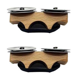 Clochettes De Doigt Couleur Bois,Accessoires De Percussion Pour Cajon,Djembé