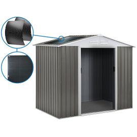 Abri Jardin Métal Dallas - 5,29 M² Avec Panneaux Solaire