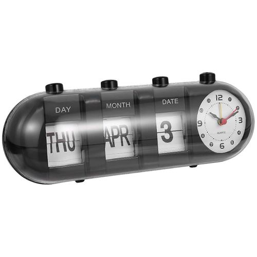 Décorations Manuel Flip Calendrier Datation Rétro Numérique Horloge De Bureau En Plastique Date Mois Perpétuel