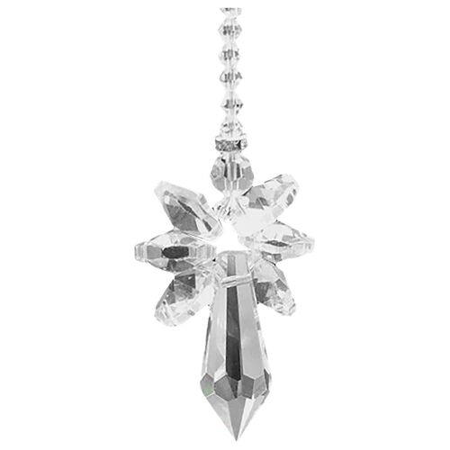 Pendentif De Charme De Voiture D'ange Moderne D'ange Suncatcher Pour Décor Suspendu De Rétroviseur Automatique - Transparent