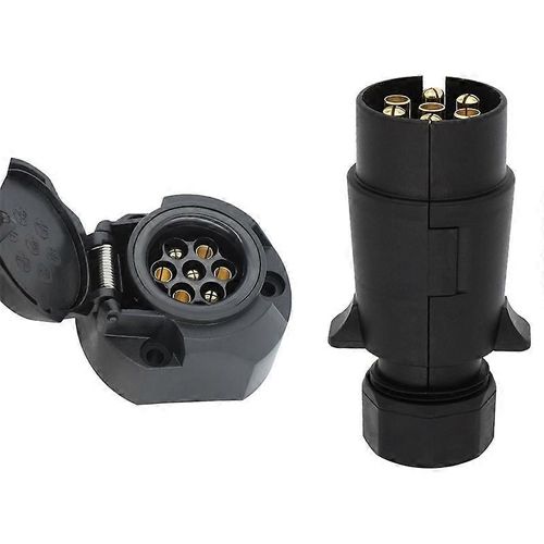 Adaptateur De Connecteur De Barre De Remorquage De Remorque Européenne À 7 Broches Pour Voiture Rv Camion Bateau Caravanes Adaptateur De Signal De Transfert 12v