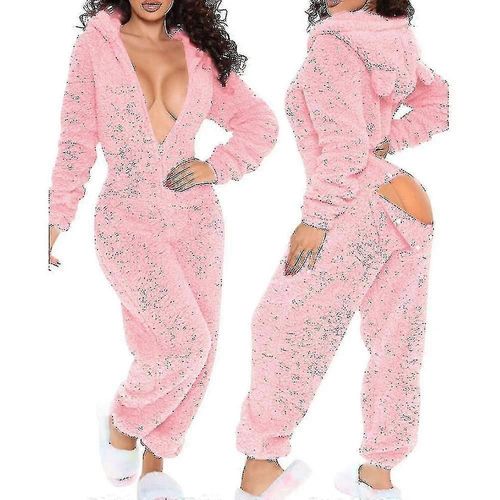 (S-Kids-Female-Pink) Pyjama Long Et Chaud Brossé Sgjg040304