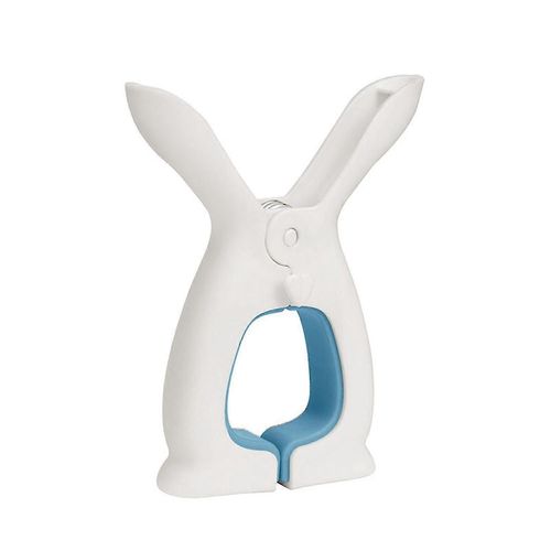 (L-Bleu) Pince à linge en plastique de forme exquise en forme d'oreille de lapin, pince de séchage de vêtements fixe, outils de courtepointe, support de maison