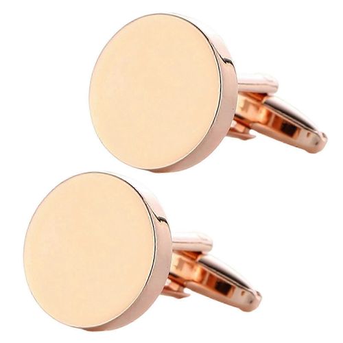 (Or Rose) Boutons De Manchette Ronds En Métal Pour Chemises, Pour Les Professionnels De La Mode, Les Amateurs De Chemises, Les Boutons De Manchette, Les Pinces À Manchettes Argentées