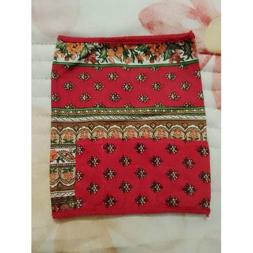 Housse De Cahier Artisanale En Tissu Provençal Rouge Vintage Années 80 Neuve.