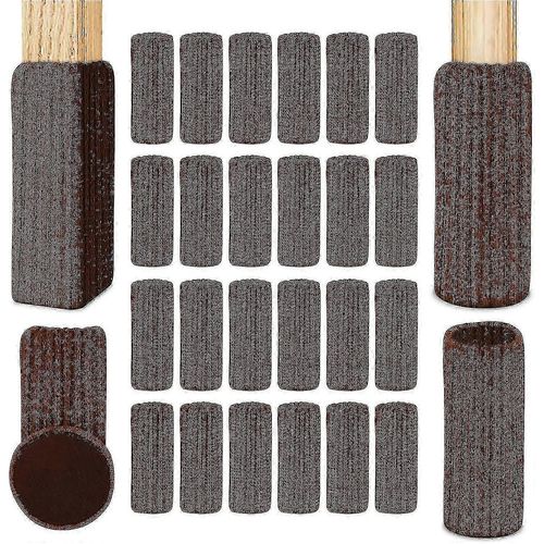 Lot De 24 Protège-Pieds De Chaise Tricotés, Chaussettes Épaisses À Haute Élasticité Pour Meubles