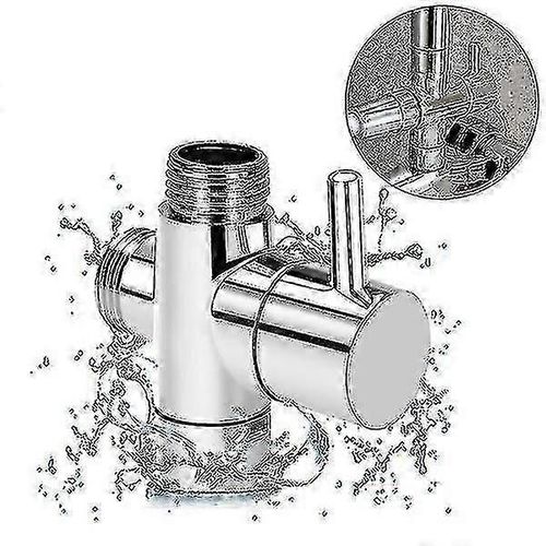 Adaptateur en T à 3 voies pour pommeau de douche de 1/2 po, montage sur bras, vanne de séparation, inverseur, chrome