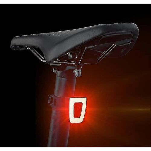 Feu Arrière De Vélo À Led | Éclairage Rouge Clignotant Ou Fixe | Rechargeable Par Usb | Étanche | Puissant Éclairage 20 Lm, 8 Led | Pour Tige De Selle, Casque, Sac À Dos