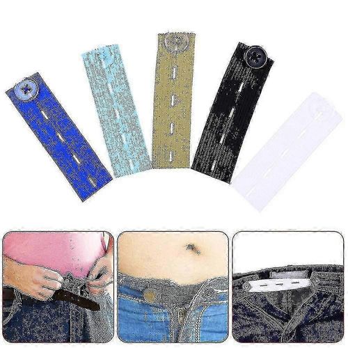 (1pc-Adulte-Homme-Bleu) 1/5pcs Bouton Taille Extension Pantalon Pantalon Taille Extenseur Élastique Ceinture Jupe Jean Bouton Extension