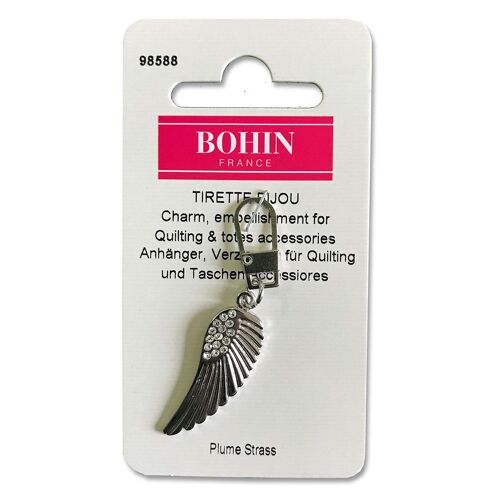 Tirette Bijou Plume Strass
