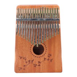 17 Touches Pouce Piano Acajou Bois Doigt Harpe Mini Pouce Instrument De Musique Avec Marteau D'accord
