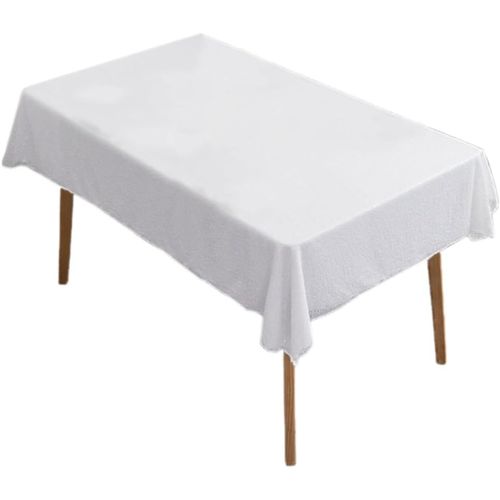 Nappe À Paillettes Ronde À Paillettes, Protection Et Chemin De Table Décoratif, Couleur Unie Pour Anniversaire, Mariage, Fête, Salle À Manger, Noël, Blanche, 120 Cm X 240 Cm
