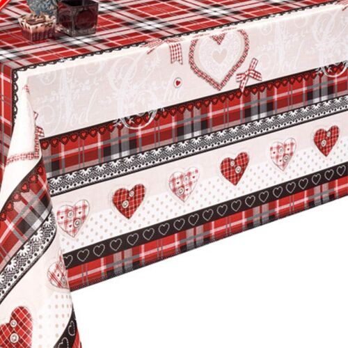 Sjzg-Nappe De Saint Valentin - Nappe De Saint Noël, Anti-Tache, Facile À Nettoyer, Nappe Rectangulaire Imperméable Pour Saint Valentin (140x180 Cm)