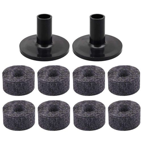 8pcs Support De Cymbale Rondelle De Feutre 25mm + 2pcs Manchons De Cymbale Remplacement Pour Kit De Batterie D'étagère