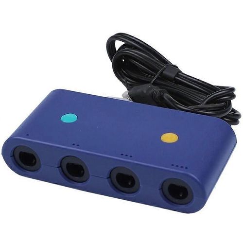 Pour Gamecube Adaptateur De Manette Pour Nintendo Switch Wii U Pc 4 Ports Avec Mode Turbo Et Bouton D'accueil Sans Pilote