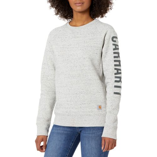 Carhartt Clarksburg Crewneck Sweat-Shirt Dames, Gris-Blanc, Taille Xl Pour Femmes