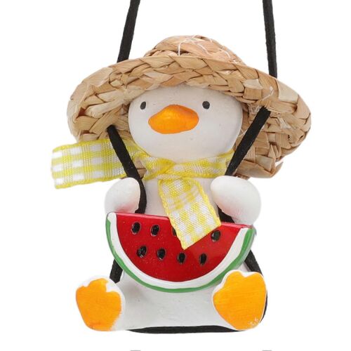 Swing Duck Voiture Pendentif Suspendu Mignon Swing Duck Voiture Décoration Pour Voiture Rétroviseur Pastèque