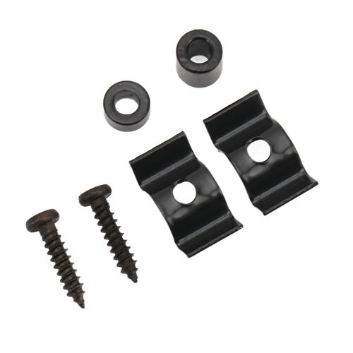 2pcs Guitare Corde Retenue Fer Compact Bavure Guitare Livre De Guitare Guide De Retenue Pour Remplacement Noir