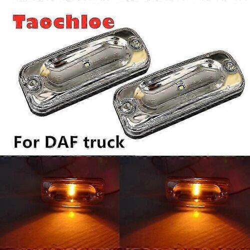 2pcs 24v Led Feux De Gabarit Blancs Pour Daf Cf Camion Lourd Camion Toit Pare-Soleil Lampes De Signalisation Daf Camion Ambre Daf Pare-Soleil Lumière Szrh A-F