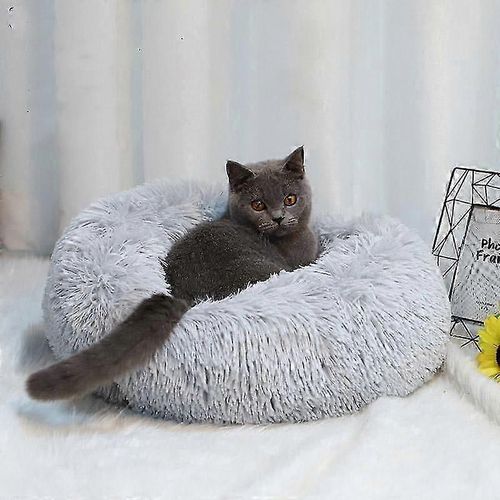 Super Doux Long En Peluche Chaud Chaud Pour Animaux De Compagnie Mignon Chenil Léger Chat Panier De Couchage Lit Rond Moelleux Confortable Touch Produits Pour Animaux Szrh A-F