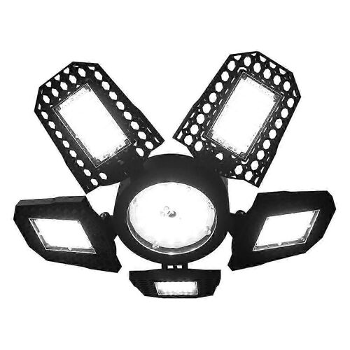 Lampe De Garage Led,Plafonniers De Garage Led Déformables Avec 5 Panneaux Réglables,E27 Led Shop Lights 3000lm 30w Edition